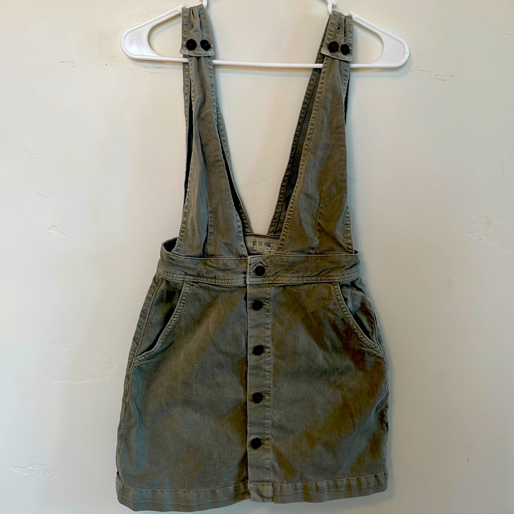 Free People Khaki Overall Dress